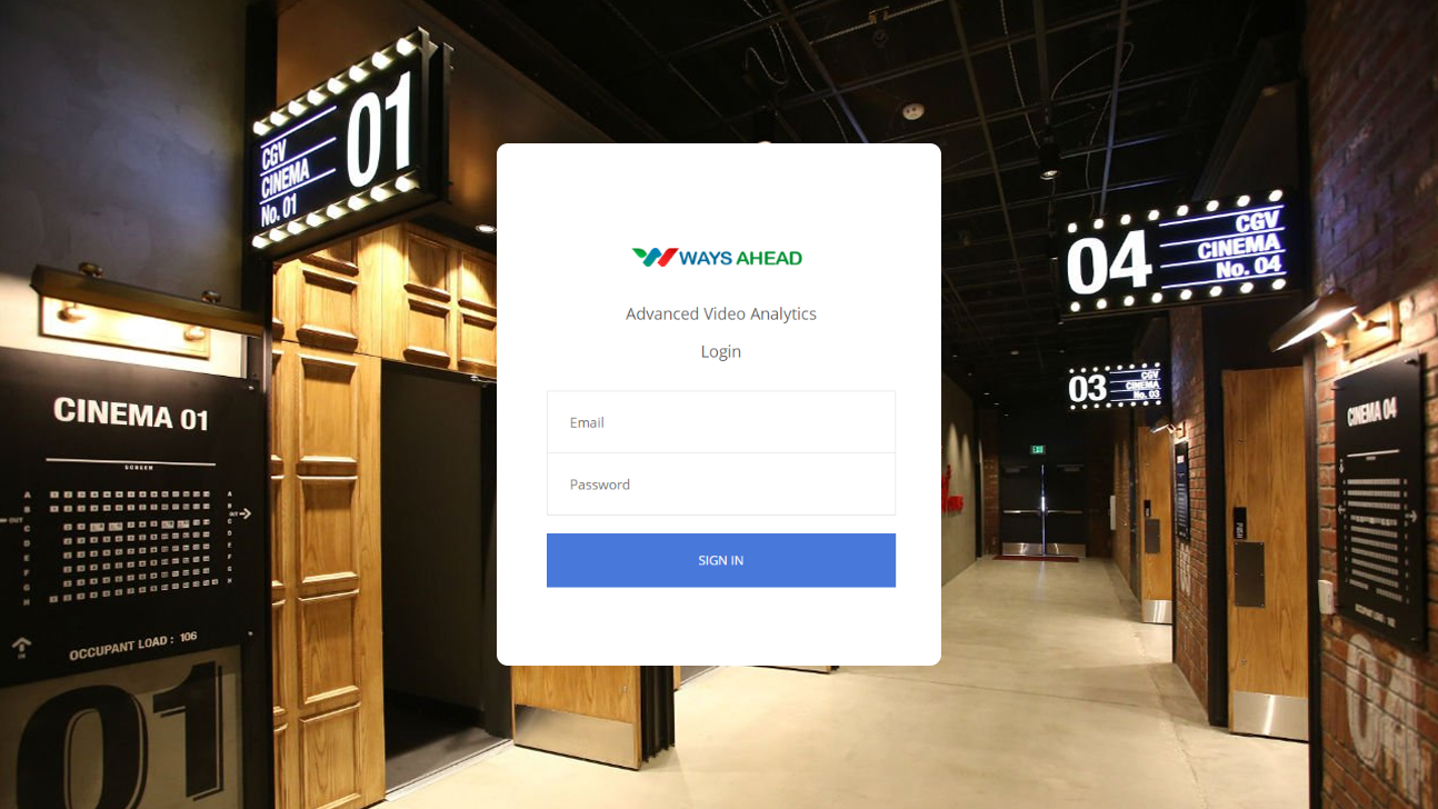 login screen